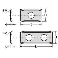 Obliaus peilis CMT 790.201.00; 20x12x1,5 mm; HW-HC; 1 vnt.