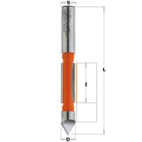 Griovelių freza su galiniais ašmenimis CMT; S=12 mm; D=12,7 mm