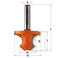 Profilinė freza CMT; S=8 mm; D=36 mm; R=8 mm