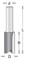 Tiesi pirštinė freza HiKOKI 754053; d=8 mm; D=5 mm; B=11 mm; L=51 mm