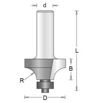 Apvalinimo freza Hikoki 754102; d=8 mm; D=19,1 mm; su guoliu
