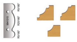 Frezos peilių komplektas Virutex 9841015; R=5/20; 5 180°; 2 vnt.
