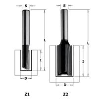 Tiesi pirštinė freza CMT Contractor K912-100; 10/32/62 mm