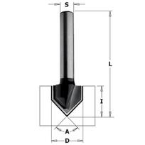 V formos griovelių freza CMT Contractor K958-110; S=8 mm; D=11 mm