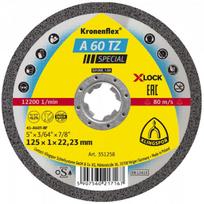 Abrazyvinis pjovimo diskas Klingspor A 60 TZ Special; 115x1 mm; X-Lock; 25 vnt.