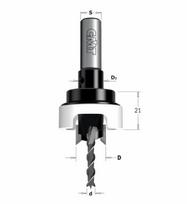 Medienos grąžtas su gilintuvu CMT 515.415.11A; S=10 mm; d=4 mm; D=15 mm