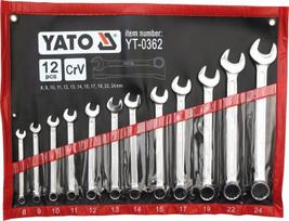 Raktų rinkinys Yato YT-0362; 8-24 mm; 12 vnt.