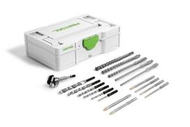 Grąžtų ir sukimo antgalių rinkinys Festool SYS3 S 76-BB-Set; 18 vnt.