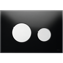 WC nuleidimo klavišas TECEloop, juodas stiklas/chromas 9240656