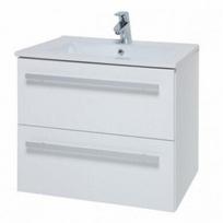 Vonios spintelė su praustuvu SERENA 60 cm, balta blizgi 14113311