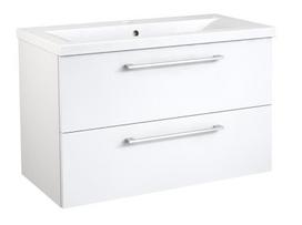 Vonios spintelė su praustuvu Scandic 81 cm, balta blizgi 15112511