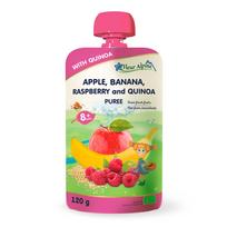 FLEUR ALPINE Obuolių, bananų, aviečių ir bolivinių balandų tyrelė, nuo 8 mėn. 120g