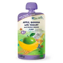 FLEUR ALPINE Obuolių ir bananų su jogurtu ekologiška tyrelė, nuo 6 mėn. 120g