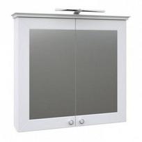 Veidrodinė spintelė su LED apšvietimu Siesta 79 cm, IP44, balta matinė, 170141260