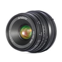 „Andoer“ 25 mm F1.8 APS-C rankinio fokusavimo kameros objektyvas, didelės diafragmos plataus kampo pakeitimas, skirtas „Sony“ juoda