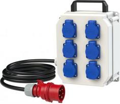 Socket block LOFER4 MV 6xSSD 2m cable H07RN-F 5x2,5St16 IP54 9017050E | 9003399890529
