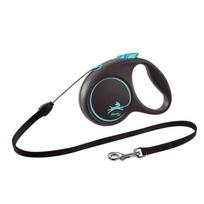 Automatinis pavadėlis Flexi Black Design M virvė 5m 20kg, Mėlyna