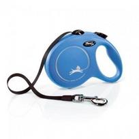 Automatinis pavadėlis Flexi New Classic S juosta 5m 15kg, Mėlyna