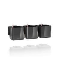 Vazonai Lechuza Cube Glossy, charcoal, 3vnt.