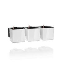 Vazonai Lechuza Cube Glossy, balta, 3 vnt.