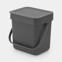 Šiukšlių dėžė Brabantia Sort & Go 3L, Grey, 209888