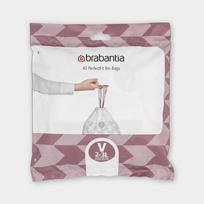 Šiukšlių maišai Brabantia V 2-3L, (40 vnt), white, 100253