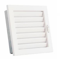 Grotelės VENTLAB 220x220, reguliuojamos žaliuzės, baltos