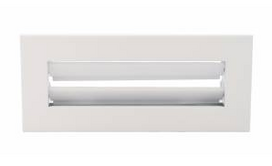 Grotelės VENTLAB 220x95, fiksuotos žaliuzės, baltos