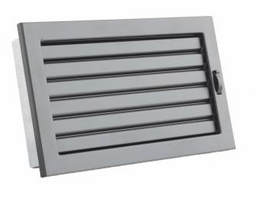 Grotelės VENTLAB 325x195, reguliuojamos žaliuzės, baltos