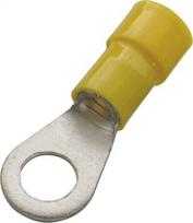Ring terminals, 4-6 M6, yellow, 100 pieces 260688 | 4011923105136