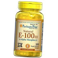 Natūralus vitaminas E, natūralus vitaminas E-100, Puritan's Pride 100 gelio dangtelių (36367190) 100softgels