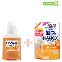 Lion Nanox One Skalbimo gelis nuo įsisenėjusių nešvarumų 380g + užpildas 1160g
