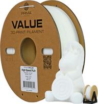 PrimaCreator PrimaValue PLA+ High Speed filament for 3D printer, 1.75 mm, white (30233-12823)