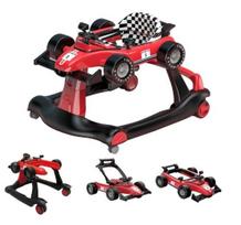 4-in-1 vaikštynė su reguliuojamu aukščiu ir greičiu Costway, red/black