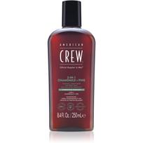 American Crew 3 in 1 Chamimile + Pine „Trys viename“ šampūnas, kondicionierius ir kūno prausiklis vyrams 250 ml