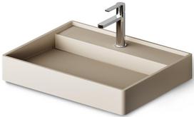 Praustuvas Paa Infinity 600 SilkSTONE® 60x47 cm, matte caffelatte spalva, IINFSM/04