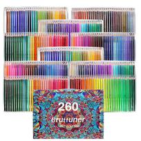 Brutfuner 260 Colors Aliejiniai pieštukai Artist Profesionalus spalvotų pieštukų rinkinys Piešimas Piešimas Vaikams Mokiniams Piešimo mokyklos meno reikmenys