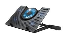 Trust GXT 1125 Quno Premium LED-illuminated gaming laptop cooling stand with 5 fans
