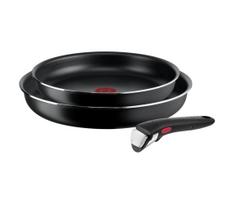 Tefal - Keptuvių komplektas 3 vnt. INGENIO EASY COOK & CLEAN BLACK