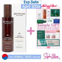 [MISSHA] Bee Pollen Renew Moisturizer 130ml 1pc + Sample Gifts