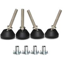 Pasukami 40xM8x50mm Reguliuojami lygiavimo atraminės kojelės su varžtais DIY baldų kojų rinkinys iš 4 vnt.