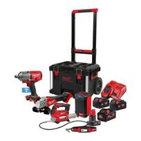 4933481016 MILWAUKEE M18 FPP5C-555P ĮRANKIŲ RINKINYS SERVISUI (5 ĮRANKIAI, 4 AKUMULIATORIAI)