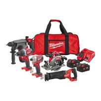 4933479541 MILWAUKEE M18PP5B-502B Powerpack 2x5.0Ah CBLDD+CBLID+CCS55+FSZ+FH