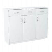 Komoda Meblando Triple Chic 3D3S, balta