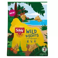 Schär WILD BISCUITS  – gyvūnų figūrėlių sausainiai be glitimo, 115g