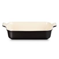 "Le Creuset" stačiakampio formos 32x24cm / 4L juodos spalvos akmens masės indai "Heritage