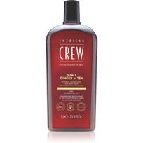 American Crew 3 in 1 Ginger + Tea „Trys viename“ šampūnas, kondicionierius ir kūno prausiklis vyrams 1000 ml