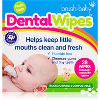 Brush Baby DentalWipes servetėlės dantims vaikams 28 vnt.