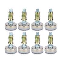 Baldų lygintuvai Reguliuojamos lygiavimo kojelės stalams kėdėms spintelėms M10 x 35 mm skersmens pagrindas su veltinio padukais 8 vnt. pakuotė