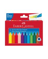 Vaškinės kreidelės FABER CASTELL, tribriaunės, 12 spalvų